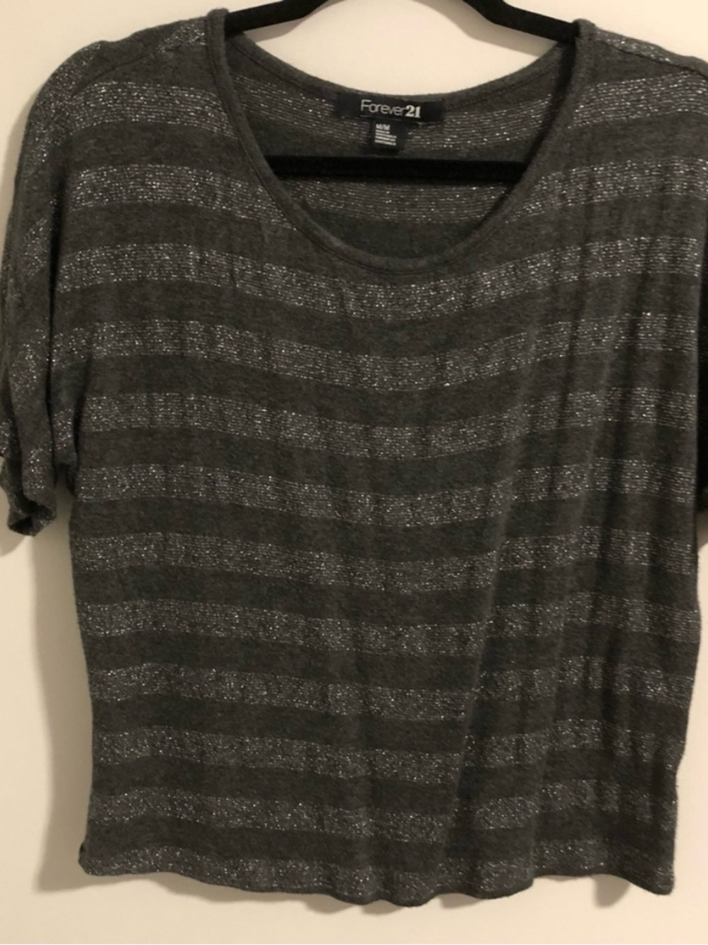 Grey & Silver Boxy Top